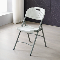 Chaise pliante en plastique HDPE avec cadre en acier, impression de logo personnalisable, chaise de banquet, chaise de mariage en plein air, location pour événements, jardin, lieu de réception
