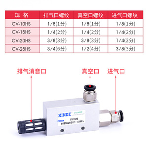Generador de Presión Negativa CV-10 y Válvulas de Control de Vacío CV-20HS Directamente de Fábrica en Existencia - Product Image 3