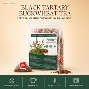 Tisana Naturale di Grano Saraceno Nero Tartaro, Supporta la Salute di Glicemia e Livelli di Lipidi, Bustine di Tè a Piramide 5g*30 Confezioni 150g - Product Image 5