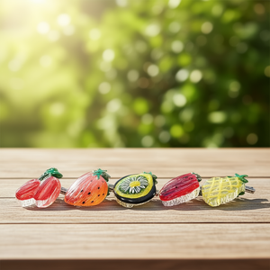 Fermagli per capelli alla moda a forma di frutta, 9 cm, in plastica, design alla moda per donne e ragazze - Product Image 3