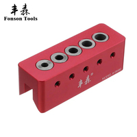 90 Degree Straight Angle Drill Guide Pocket Hole Jig Kit Aluminum Alloy Hole Locator Doweling Jig Woodworking Tools