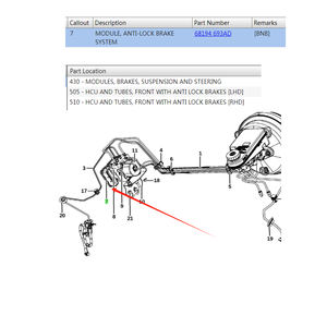 Módulo del Sistema de Frenos Antibloqueo (<span class=keywords><strong>ABS</strong></span>) 68194693AF para Dodge 2013-2017 - Product Image 6