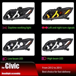Civic 9th Đèn Pha 2012 2015 Nâng Cấp Cho Lamborghini Stype LED Projetor Đầu Đèn Ban Ngày Chạy Ánh Sáng Phụ Kiện Cho Honda - Product Image 4