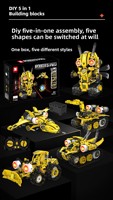 Bloques de Construcción de Robots Programables, Control Remoto Eléctrico, Megatron Transformable Cinco en Uno, Ensamblaje Educativo