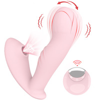 Tragbarer Ferngesteuerter Saug-Vibrations-Stoß-Massager aus Silikon, Wasserdicht, 8 Frequenzen, USB-Aufladung, Erwachsenen-Sexspielzeug für Frauen