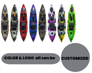 12 फीट लोकप्रिय समुद्री जल समुद्री प्रोपेलर पेडल मछली मछली पकड़ने वाली नाव कनायक के साथ रॉड धारक फ्रेम चेयर फुट ब्रेस सहायक उपकरण ट्रॉली - Product Image 5