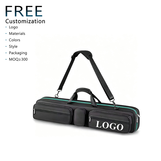 Custom Waterproof Durable Pool Cue Bag for Outdoor Sports Portable Soft Bags 1/2 Billiard Cue Bag Supply Accessories Case