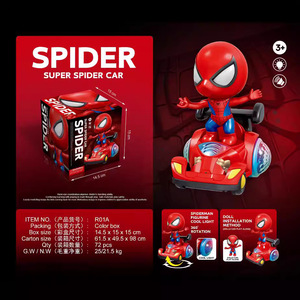 Auto Elettrica Giocattolo Spider-Man con Rotazione a 360 Gradi, Luminosa e Danzante - Product Image 5