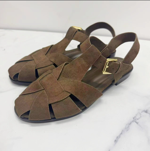 Sandalias Romanas Planas Casuales de Moda de Calidad - Nuevas Sandalias de Mujer con Punta Cerrada y Tira Trasera para Otoño - Product Image 1