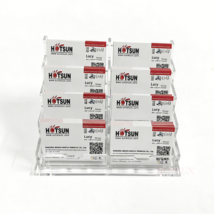 Porta Tarjetas de Visita de Acrílico Transparente, Exhibidor de Tarjetas de Presentación de Escritorio de 8 Ranuras y Múltiples Niveles para Oficina y Recepción - Product Image 2