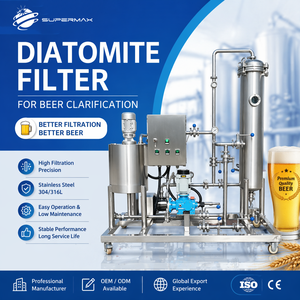 Système <span class=keywords><strong>de</strong></span> filtration pré-encollé en acier inoxydable pour bougies, kieselguhr et terre <span class=keywords><strong>de</strong></span> diatomées, pour la <span class=keywords><strong>bière</strong></span>, le vin et les boissons en brasserie - Product Image 1