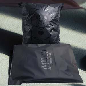 Glod Print Foil Polymailers <b>Matte</b> UV <b>Black</b> Mailer BAG Express Bag Custom Blue Sky <b>Matte</b> Custom logo Packaging Shipping Bag - Product Image 2