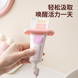 <b>Toothpaste</b> Squeezer Tool Pink Portable Easy Use For Home Bathroom - Product Image 5