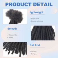 Fournisseur Chaud Dreadlocks Cheveux Humains Rasta Homme Dreadlock Extensions Cheveux Humains pour Hommes Loc Extensions Vrais Cheveux Humains