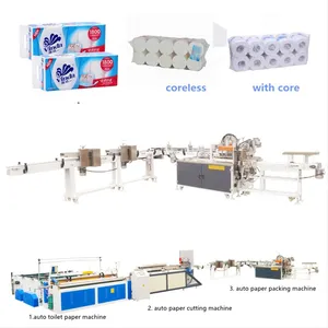 Fully automatic small toilet paper converting rewinding cutting machine manufacturer