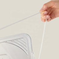 Boîte de rangement empilable en plastique transparent avec couvercle et compartiments divisés pour sous-vêtements, chaussettes, soutiens-gorge, armoire, placard