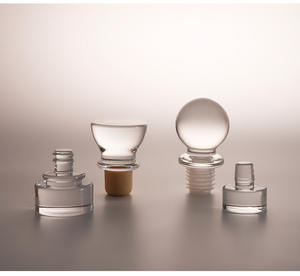 Tapa de botella de corcho hermética superior de vidrio multiforma personalizada para botella de bebidas alcohólicas - Product Image 3