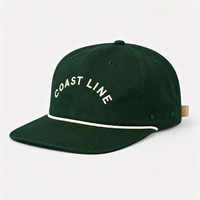 Gorra Snapback Vintage con Logotipo Personalizado Bordado, 6 Paneles, Correa Trasera de Cuero Premium, Gorra Plana para Hombre, Informal, para Fiestas, Cuatro Estaciones