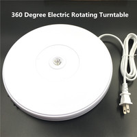 Plateau tournant pour photographie, rotation à 360 degrés, avec lumière led, charge maximale de 10kg, 25cm, 1 unité