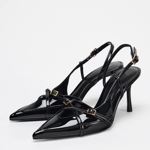 Zapatos de Tacón para Mujer, Sandalias con Tira en el Talón, Punta Puntiaguda, Tacones de Lujo 2025 para Damas - Product Image 2