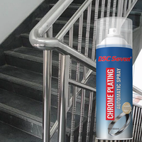 Peinture en aérosol auto-irrigante 400 ml pour jantes de voiture, revêtement acrylique liquide, effet chromé argenté, acier inoxydable