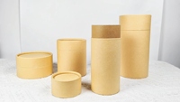 Taille personnalisée, imprimé, tube rond en papier kraft écologique, emballage de bonbons, boîte d'emballage cylindrique de parfum alimentaire