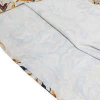 HAPA OEM/ODM Robe personnalisée pour filles, style ethnique arabe, en mousseline imprimée, avec dentelle, col rond, manches bouffantes, respirante, longueur genou, collection printemps