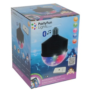PartyFunLights E27 Disco <b>Light</b> <b>With</b> <b>Bluetooth</b> <b>Speaker</b> And Remote Control - Product Image 1