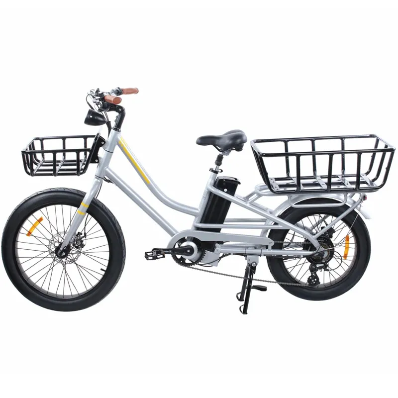 Электрический грузовой велосипед, велосипед с толстыми шинами, электровелосипед 750 Вт, мощный другой Электрический городской электровелосипед с задним кронштейном, велосипедный стеллаж