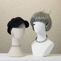 Tête de mannequin pour perruques, chapeaux, bijoux, foulards et colliers, en PE
