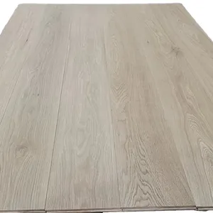 Lantai Kayu Direkayasa Halus Diminyaki Putih Oak Kayu Asli 125Mm 165Mm 145Mm Lebar Lantai Kayu Direkayasa Lantai Penjualan Bea Cukai