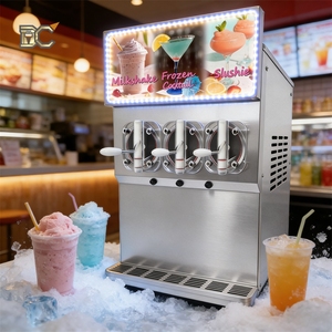 Máquina de granizados de 3 sabores, máquina eficiente para producir bebidas efervescentes, máquina para hacer bebidas congeladas, máquina industrial de granizados, 3 tanques - Product Image 1