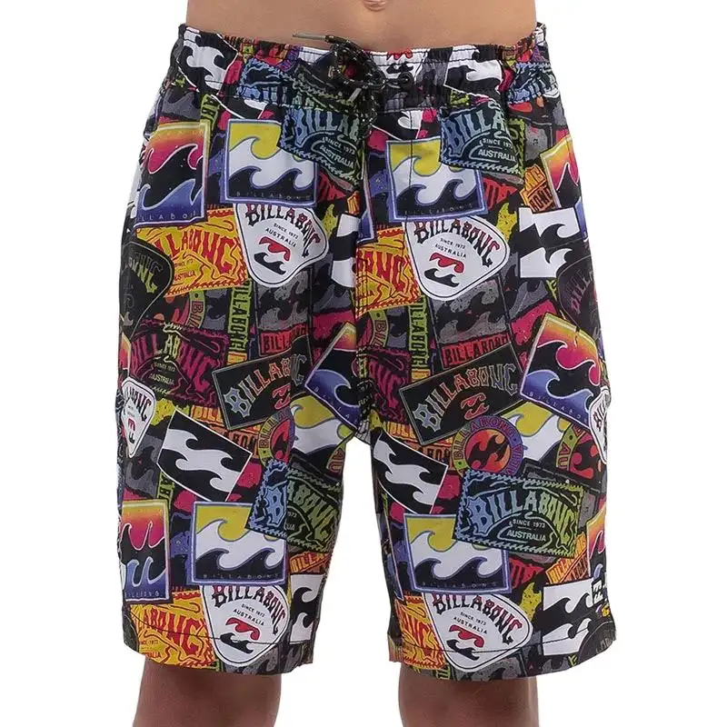 Custom Cartoon Printed Swim Surf Pants Elastic Drawstrings Board Shorts Kids Swimwear Boys Modal Shorts Trophy Swimming Trunks