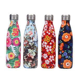 Creative Floral Thermos Flask Stainless Steel Leakproof Gym Sport Drink <strong>Bottle</strong> for <strong>Water</strong> Cool Insulated Cup Mug - Product Image 5