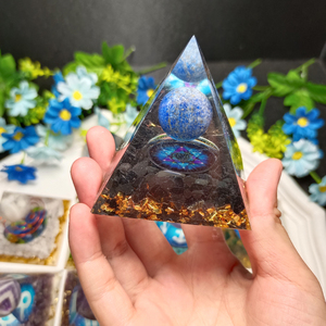 6cm Crystal <strong>Resin</strong> <strong>Pyramid</strong> Wholesale Healing Energy Spiritual <strong>Resin</strong> <strong>Pyramids</strong> for Home Decor - Product Image 3