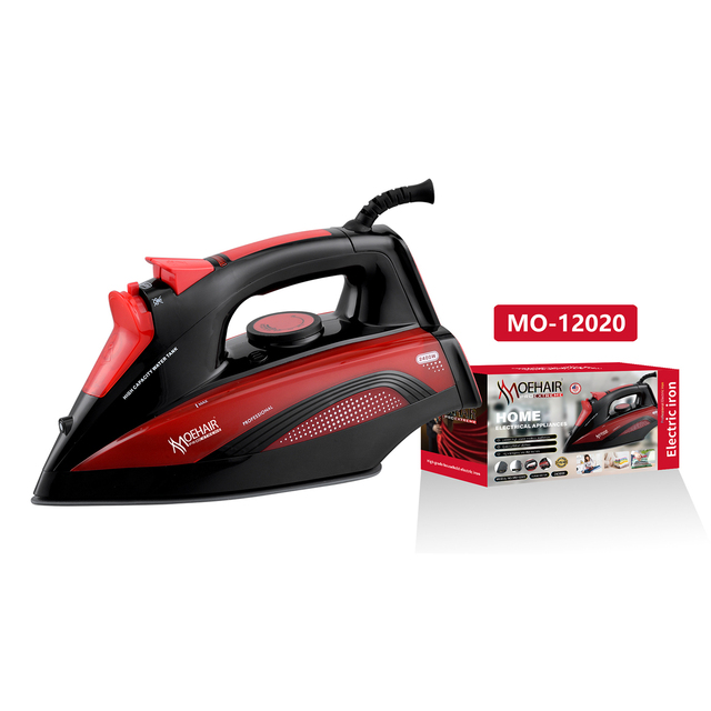 Moehair Professional Electric Steam Iron Vertical Steaming Rapid Heating Ceramic Coated Non-Stick Soleplate for Household Use