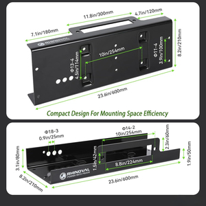 Plaque de montage universelle pour treuil AMBITION 10 po x 4,5 po avec motif de boulons surélevés, <span class=keywords><strong>bride</strong></span> de guidage et accessoires pour camion, VUS, <span class=keywords><strong>remorque</strong></span> - Product Image 2