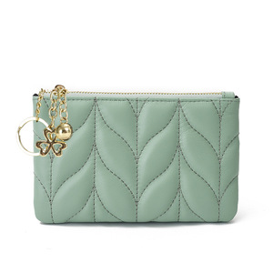 <span class=keywords><strong>Porte</strong></span>-<span class=keywords><strong>monnaie</strong></span> en <span class=keywords><strong>cuir</strong></span> véritable avec fermeture éclair pour pièces de <span class=keywords><strong>monnaie</strong></span> et clés, pour femmes - Product Image 6