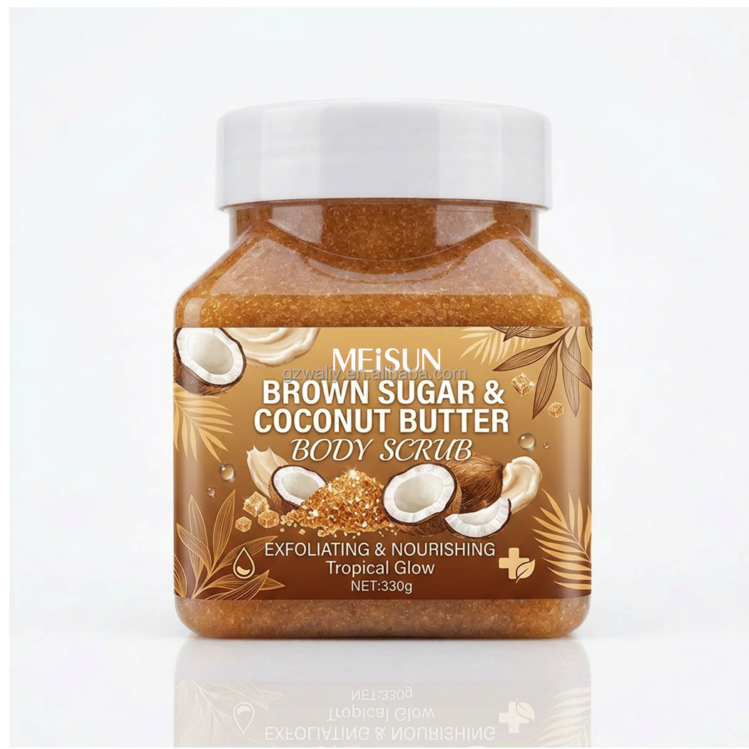 Gommage corporel au sucre, beurre de coco et beurre de karité