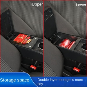 Boîte d'accoudoir intérieur de voiture avant Console centrale organisateur de rangement <span class=keywords><strong>noir</strong></span> pour <span class=keywords><strong>Toyota</strong></span> <span class=keywords><strong>Yaris</strong></span> <span class=keywords><strong>hybride</strong></span> 2019 2018 2017 2016 Offre Spéciale - Product Image 3