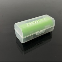 Boîtier de batterie transparent givré à cellule unique 26650 pour l'électronique grand public