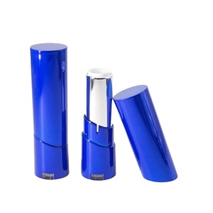 Tubes de Rouge à Lèvres en Plastique de Luxe, Logo Personnalisé, Marque Privée, OEM, Tubes Vides Bleus Biseautés pour Rouge à Lèvres - Product Image 5