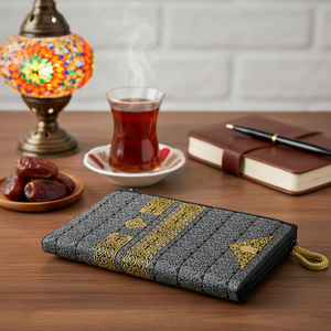 Miniature Kaaba Cover Designed Islamic Designed hadji Souvenir Hadji Gift Turkish Woven Wallet - Product Image 2