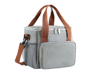 Sac isotherme de pique-nique grande capacité pour 2 personnes avec compartiment pour bouteille et housse de pique-nique, idéal pour l'école et les sorties. - Product Image 1