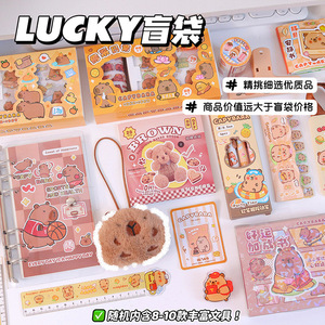 Capibara Briefpapier Blinde Tas Creatieve Willekeurige 8-10 Productgeschenken Grote Cadeauverpakking Gelukspromotie Verrassingsdoos - Product Image 6