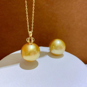 จี้เงินแท้ S925 แบบมงกุฎสำหรับทำสร้อยคอ พร้อมลูกปัดกลมขนาด 9-15 มม. อุปกรณ์เสริมและชาร์ม 30850 - Product Image 1