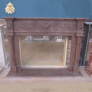 Tùy chỉnh bán buôn nhà máy Giá Vàng đá khắc đá cẩm thạch freestanding pháp phong cách lò sưởi mantel Surround trong kho - Product Image 5