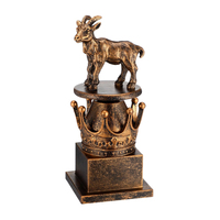 Trophée en acrylique WeiVista 7" « Meilleur de tous les temps Goat »