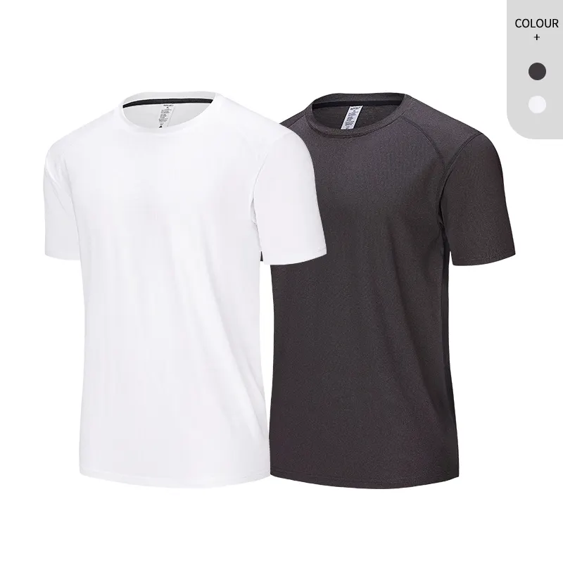 Breathable Dry Fit Shirts Men Compression Shirt Sslimming Bodybuilding Jogging Gym T Shirt For Men White