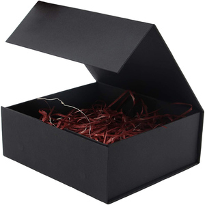 amazon best seller custom Gift Box Black Cover Gift Box Magnetic Sealed decorative boxes for Wedding Birthday Graduation